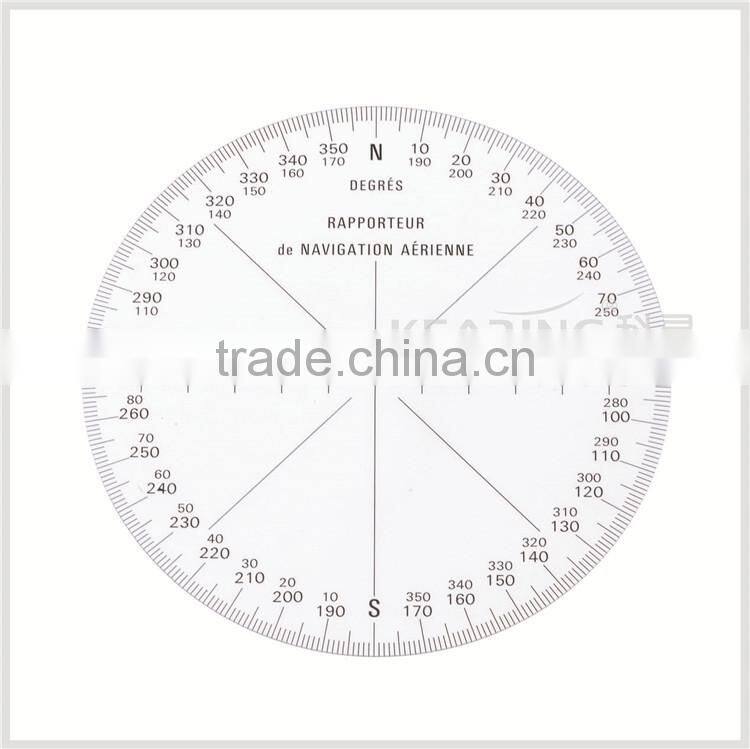 Kearing Round Shape Plastic Aviation Protracotr 360 Degree for Flying Direction Guiding #KRP-1