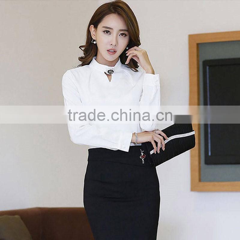 made to measure cotton shirt for elegant business lady