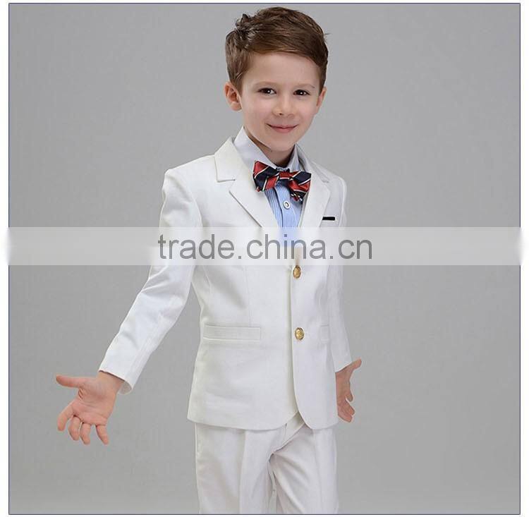 Customize Kids White Formal Coat Pant Dress Suit
