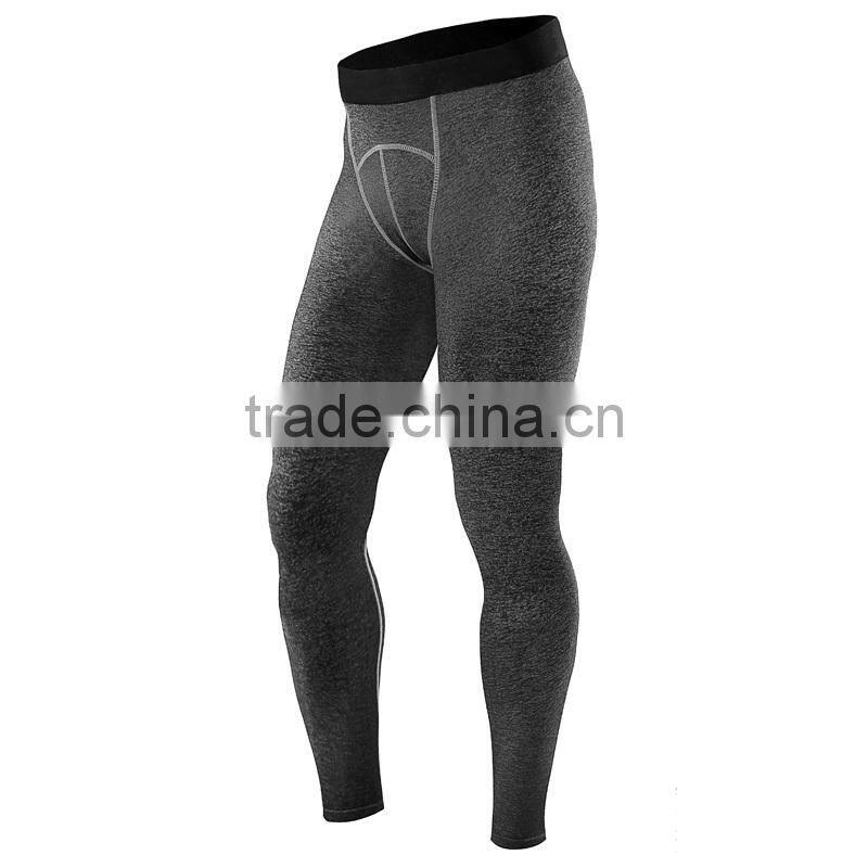 New comfortable polyester sport running men compression gym track pants