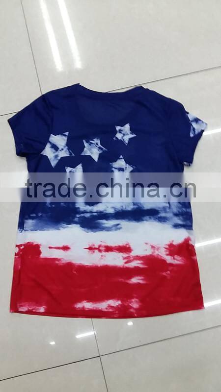 Stock clothing inventory clearance hot sale good quality girl's printed t-shirt