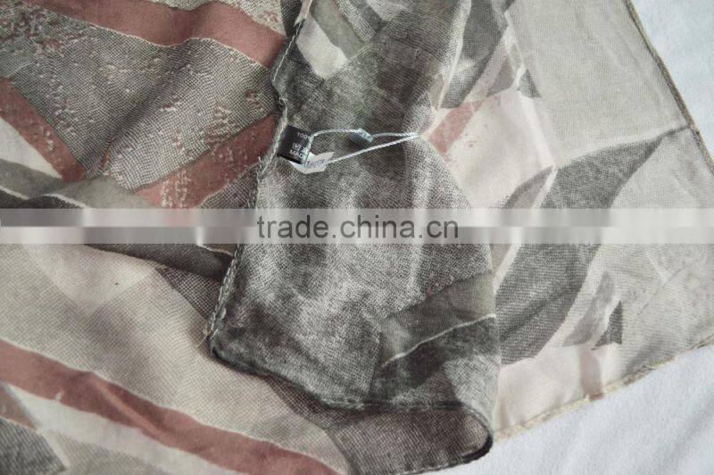 Fashion high quality women viscose print geometric pattern designer scarf
