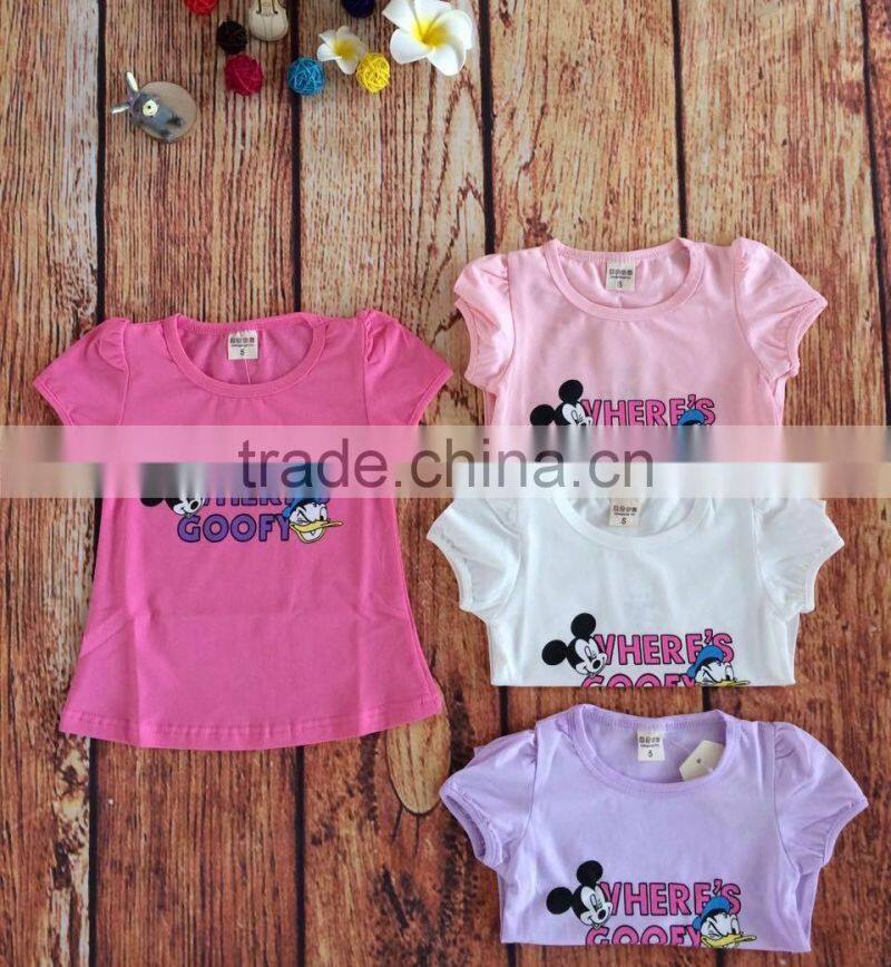 2017 cheap bulk sale children t-shirt cute printing pictures kid boys girls shirts