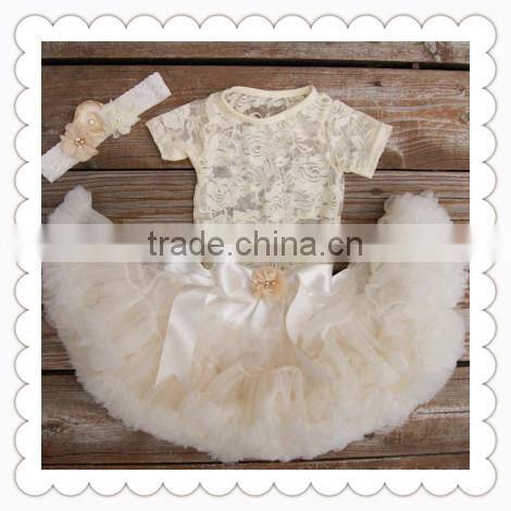 Baby Summer Suit Sets Top Shirts+kids Fluffy Skirts Children Clothing Set