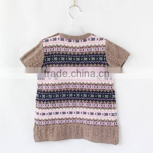Baby fashion short sleeve wool dress