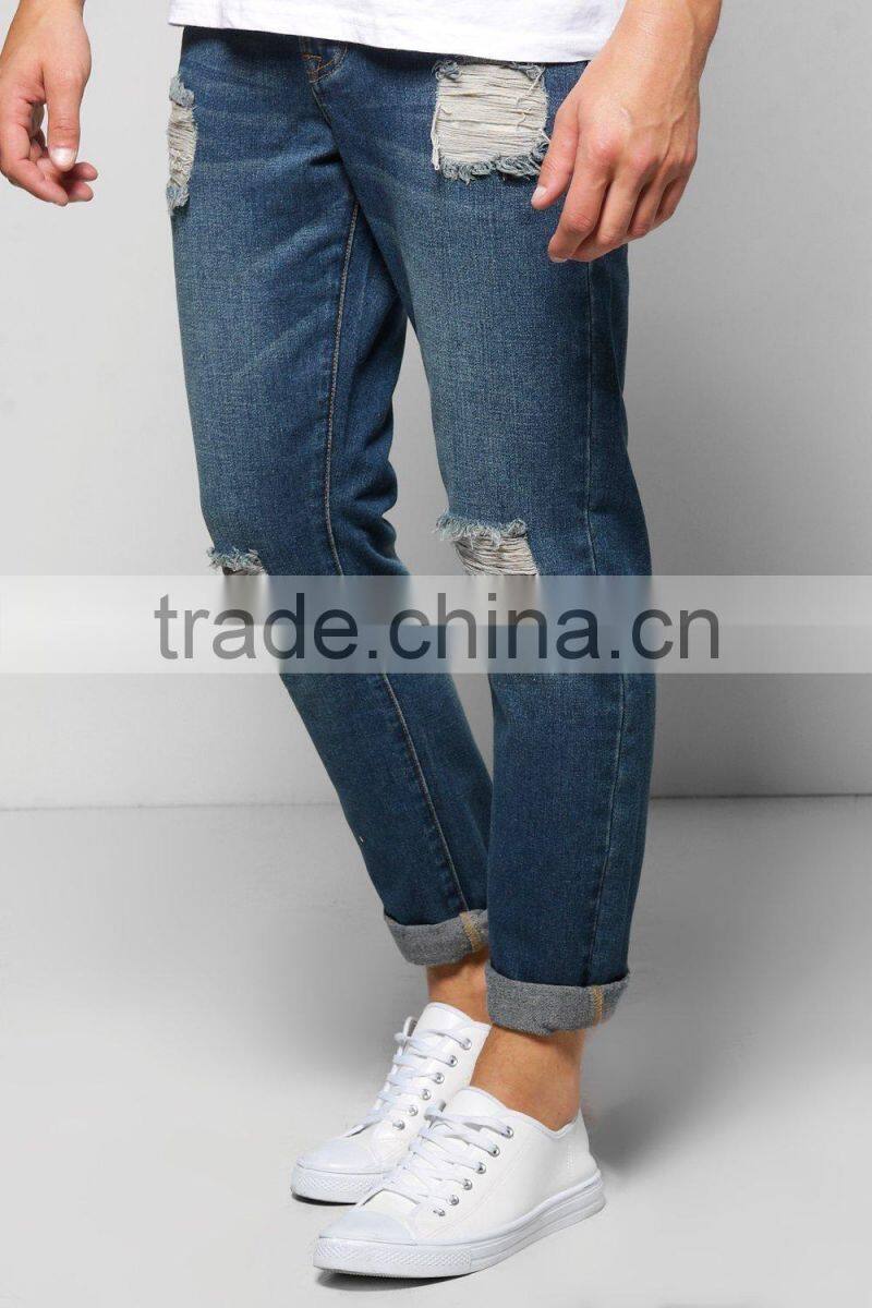 mens slim fit denim jeans stylish distressed jeans wholesale