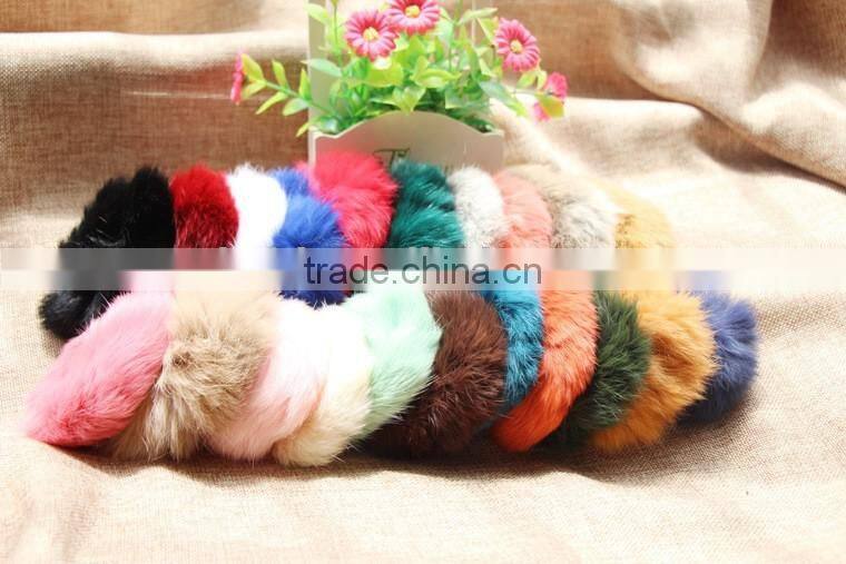 Plastic lady hair accessories rex rabbit fur hair band made in China