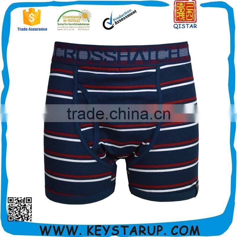 Comfortable Breathable Men Boxer Shorts Cotton Spandex Stripe Men's Underwear
