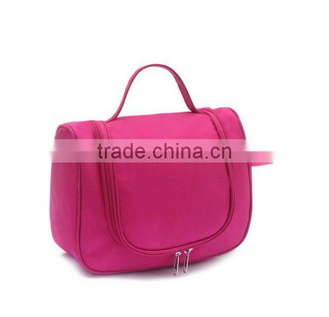 Small professional plain travel oxford travel makeup organizer custom woman hand bag with compartment