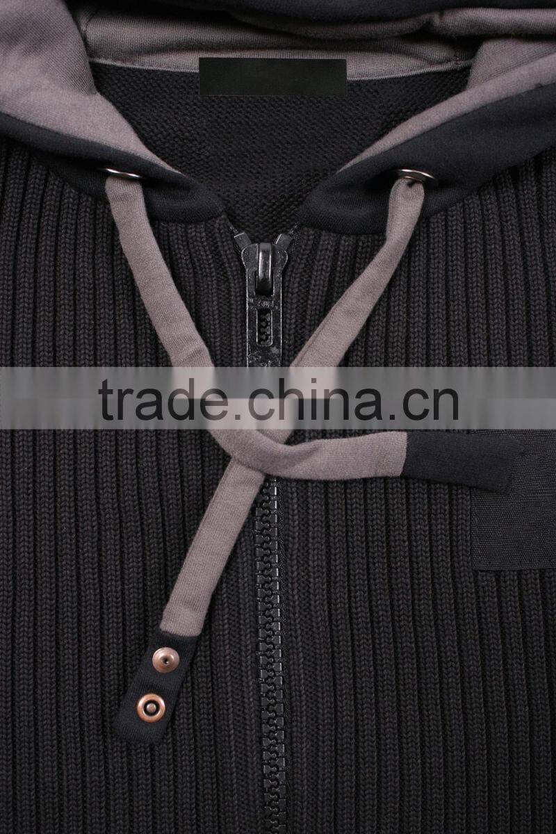 Fashion Long Sleeve Black Cardigan Sweaters For Men