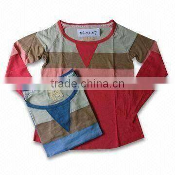 Women's T-shirt, Soft Garment Wash, Cut and Sewn Part on Body, Long Sleeves