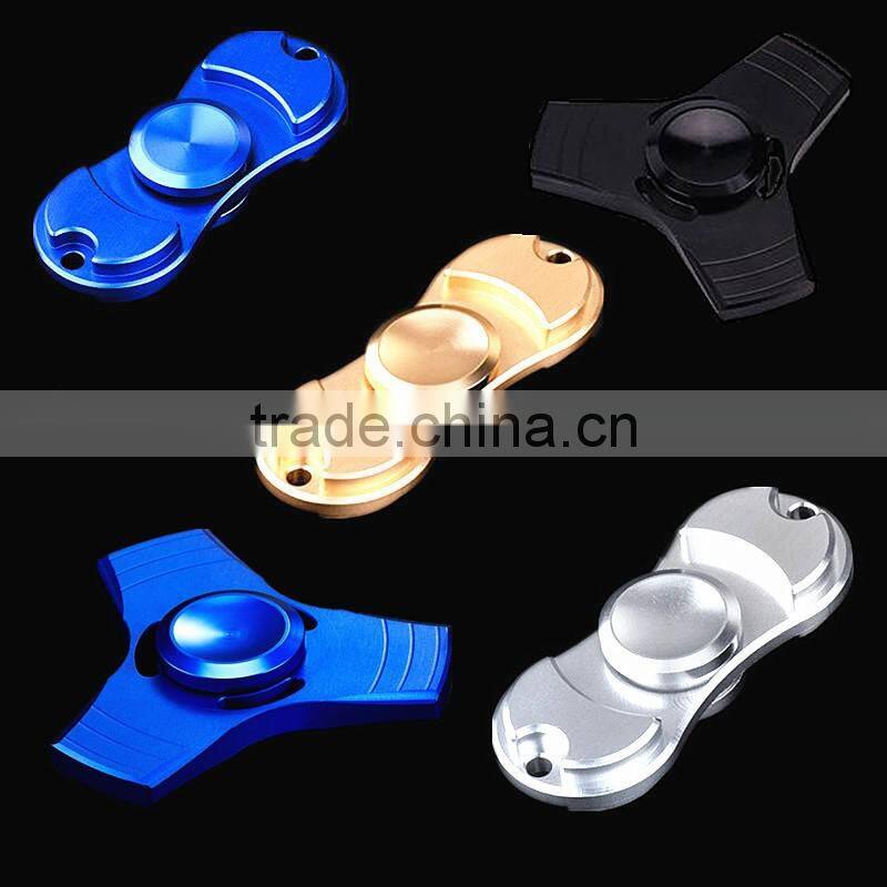 2017 popular light metal hand spinner LED fidget spinner toys