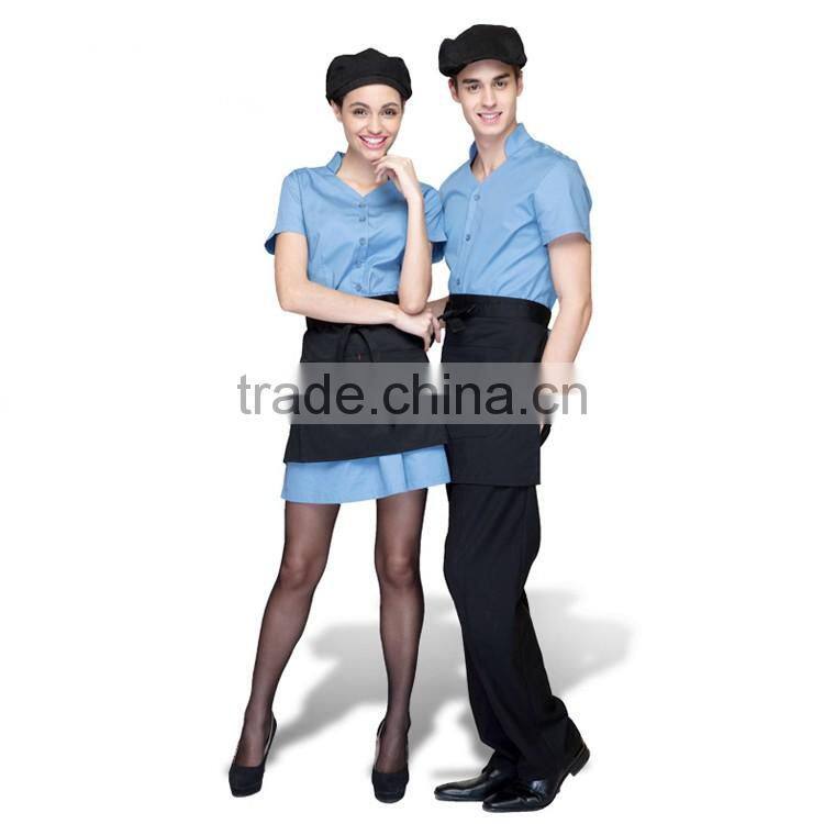 Good Quality China Unisex Cotton Sexy Restaurant Waitress Dress Uniform