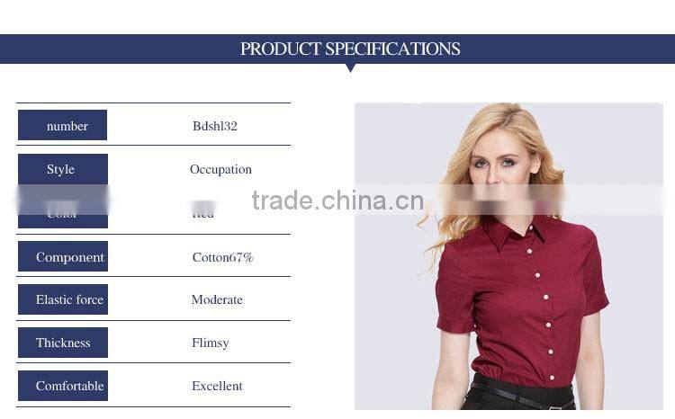 Ladies Bright Color Formal Shirt Women's Clothing Summer