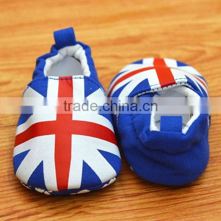 Soft cotton England flag printed Baby footwear