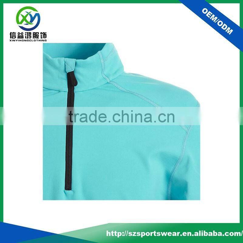 Fashion style design mens High quality 1/4 zip sports long sleeve pullover windbreaker/gym hoodie/golf knitwear