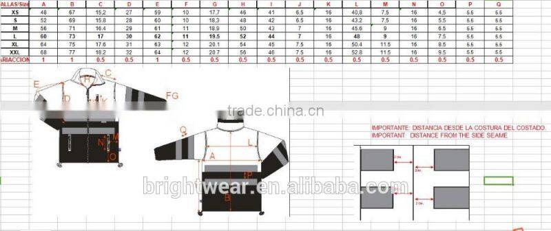 Men's top two-color high visibility polar jacket safety sweatshirt with reflective tapes