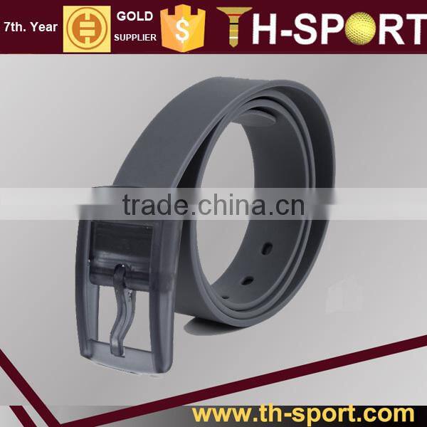 New One Size Fits All Grey Silicone Golf Belt