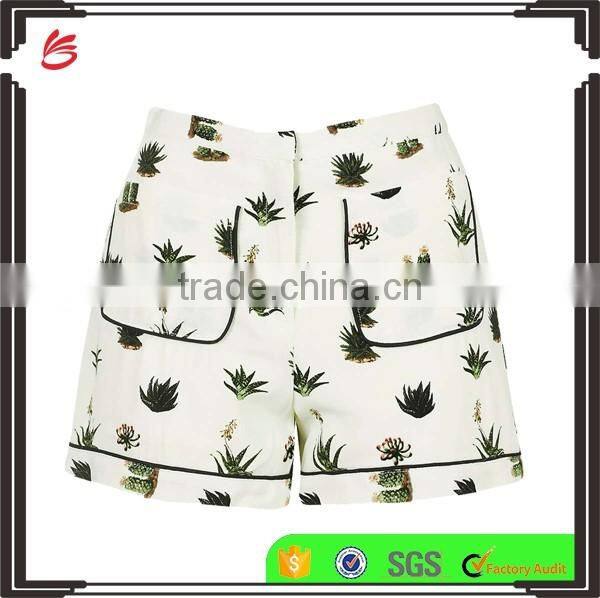 Digital print high quality women 100% silk pajamas