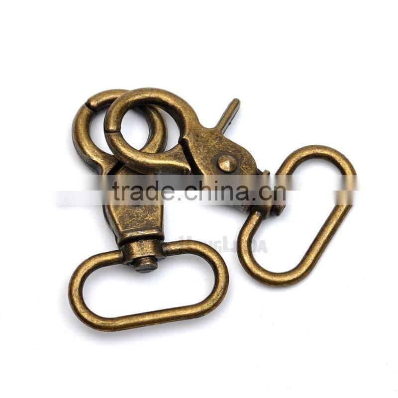 25mm 1inch antique brass Bronze color Alloy Swivel Clasps Snap Key Hooks DIY Key Chain Ring HK-005