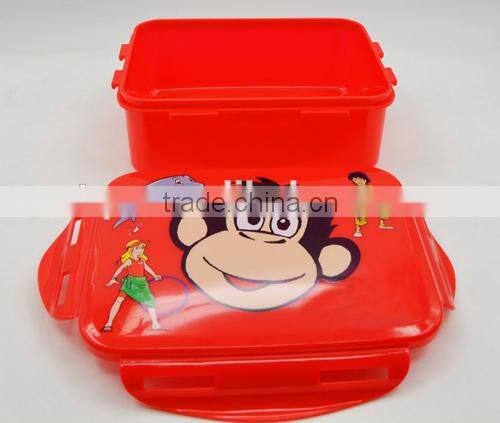 Plastic fashion Food grade school lunch bento box/ kids food storage box