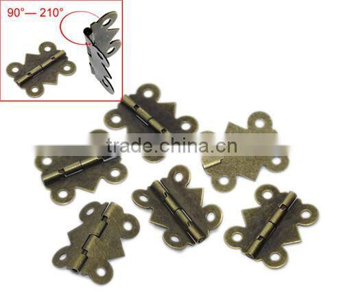 Antique Bronze 4 Holes Door Butt Hinges(rotated from 90 degrees to 210 degrees) 20mmx17mm