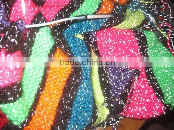 Charmkey fancy yarn acrylic reflective yarn for knitting fancy patterns