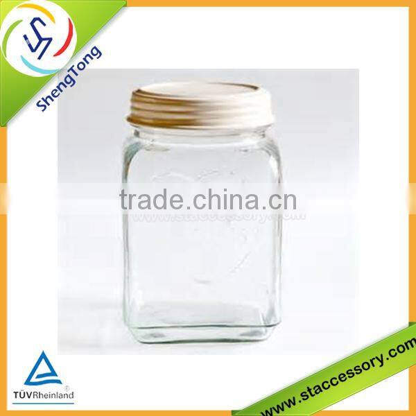 High quality glass jar with lid wholesale hot selling