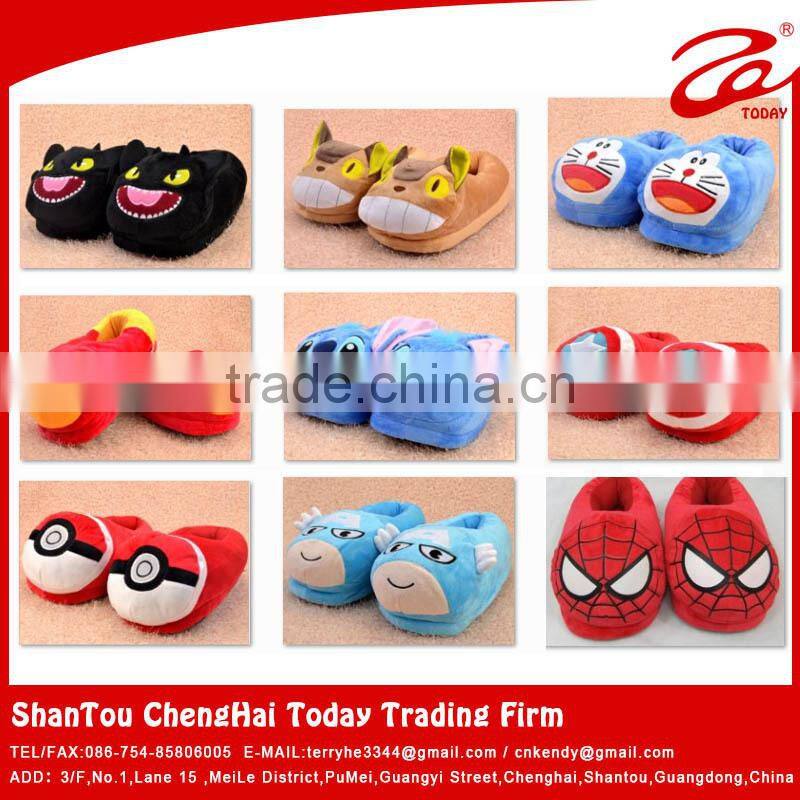 2015 latest spider slippers,plush animal slippers