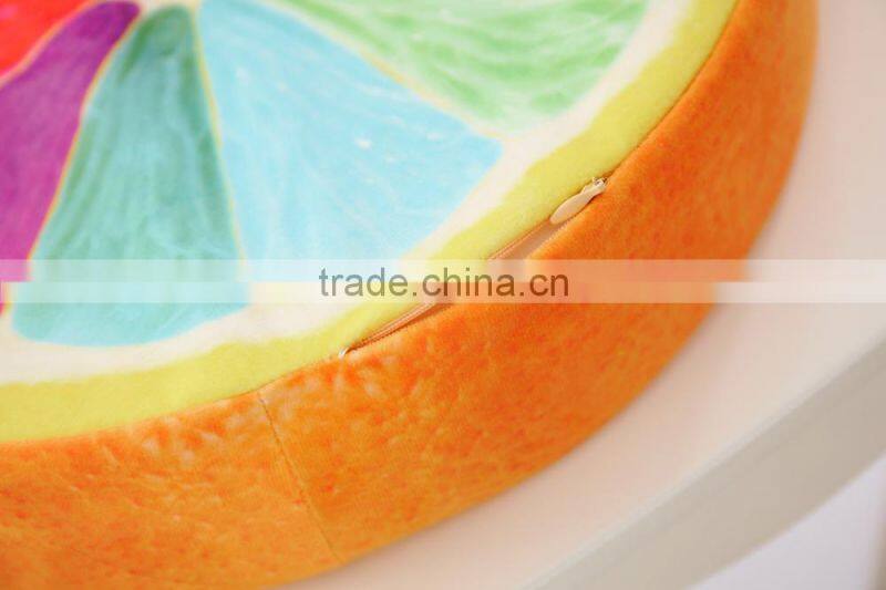 custom orange design shaped plush memory foam pillow