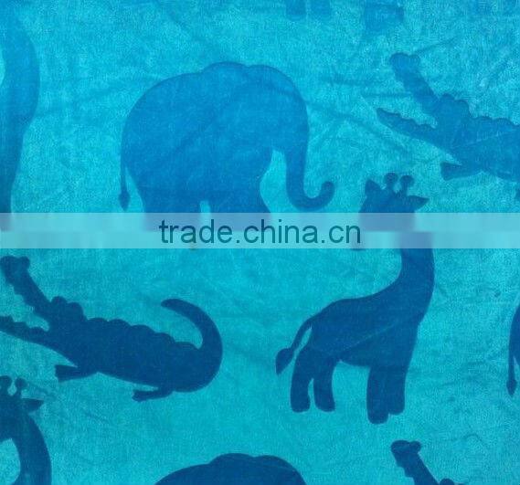 Super soft brushed dog design fabric for baby garment