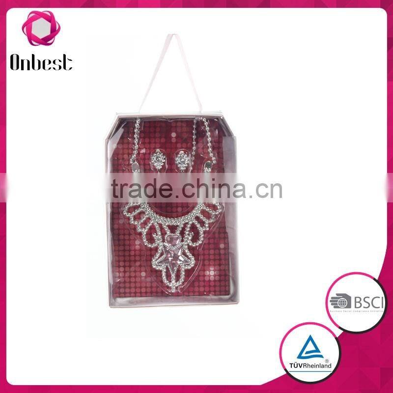 New PVC box princess necklace & wand set for baby girls frozen accessory