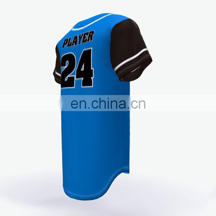 Custom sublimation unique blank baseball jersey with number