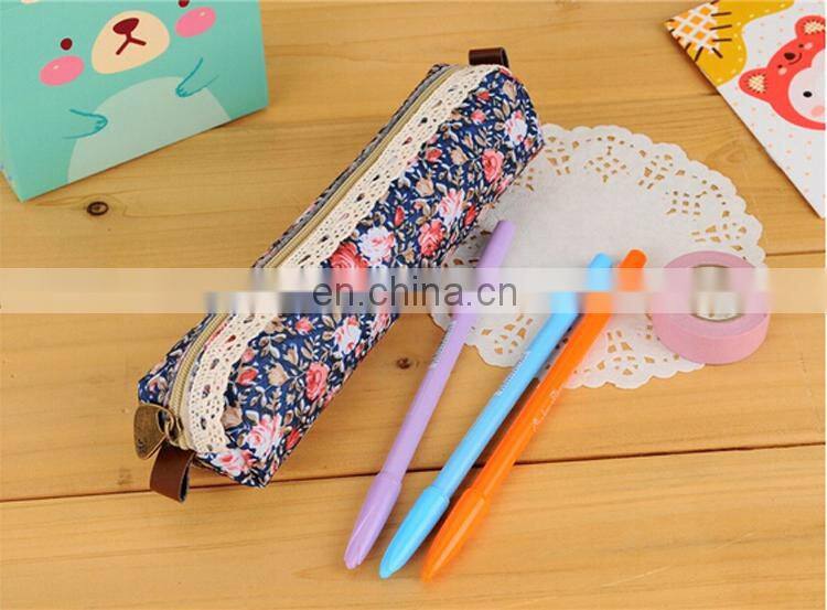 Factory outlet gentle forest style vintage canvas pencil bag