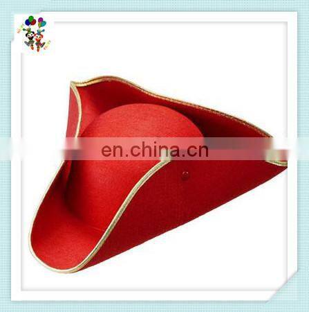Tricorn Felt Red Novelty Navy Cavalier Captain Morgan Pirate Hats HPC-0254