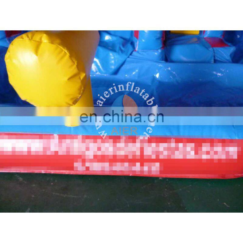 Hot kids inflatable water slide blue giant cheap inflatable slide outdoor double slide with pool for sale