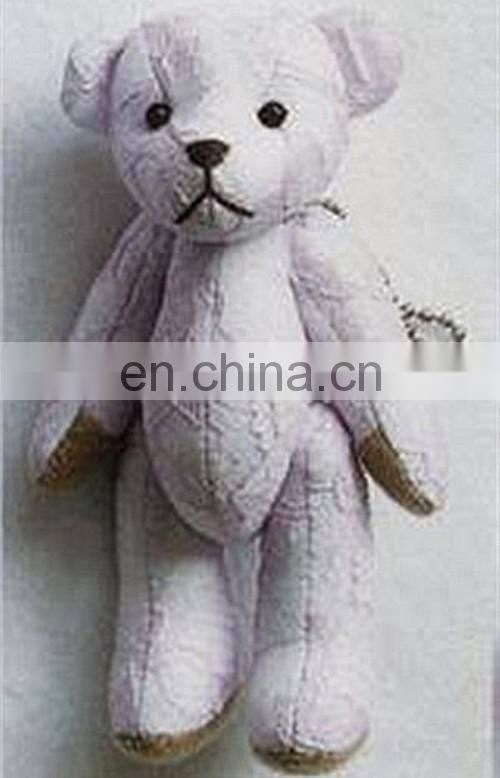 customized lace Teddy Bear movable mini animal plush stuff toys key bean chain