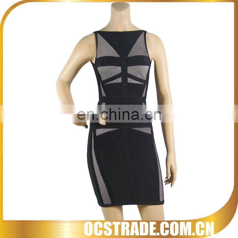 new designed see-through evening sequins dress