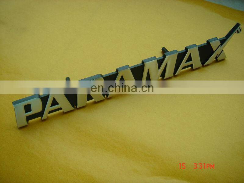 Customized embossed plastic ABS logo with sponge glue