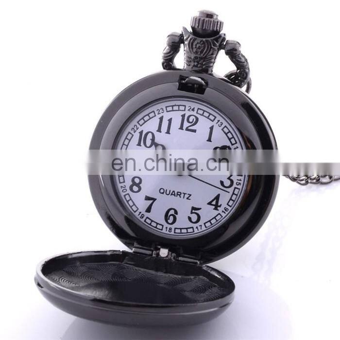 New Black Doctor Who Design Pocket Watch Necklace Vintage Pendant Quartz Unisex Pocket Watch Wholesale Fast Shipping