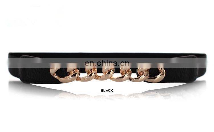 BT0639 Fashion Candy Color PU Leather Alloy Buckle Graceful Women Belt for Dress Cheap Dress Belts