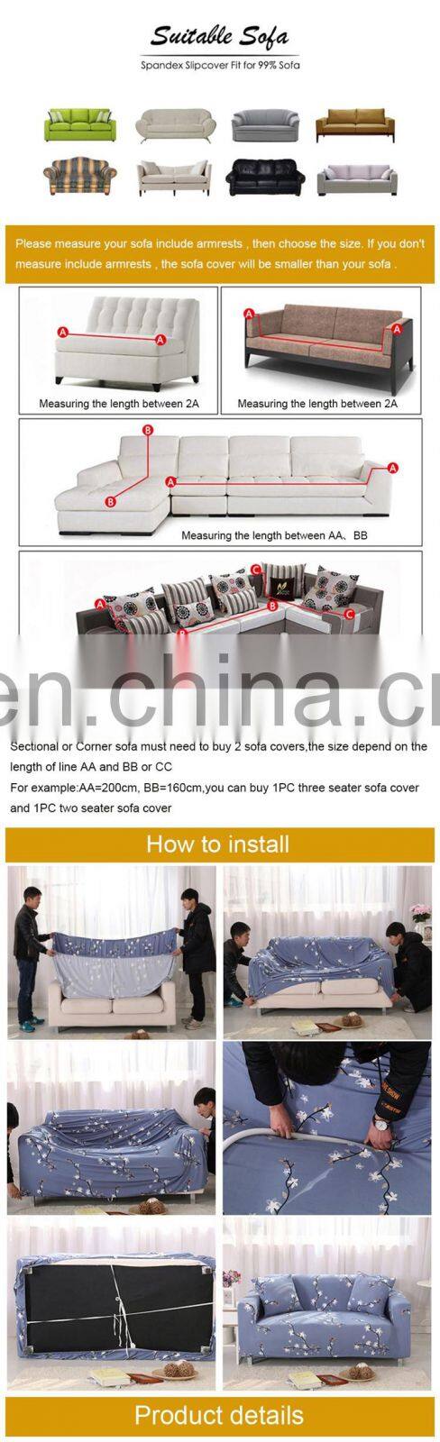 Amazon Hot Sell Stretch Slipcovers Sofa Elastic Universal Sofa Cover Single Loveseat Couch Cover  for Pets