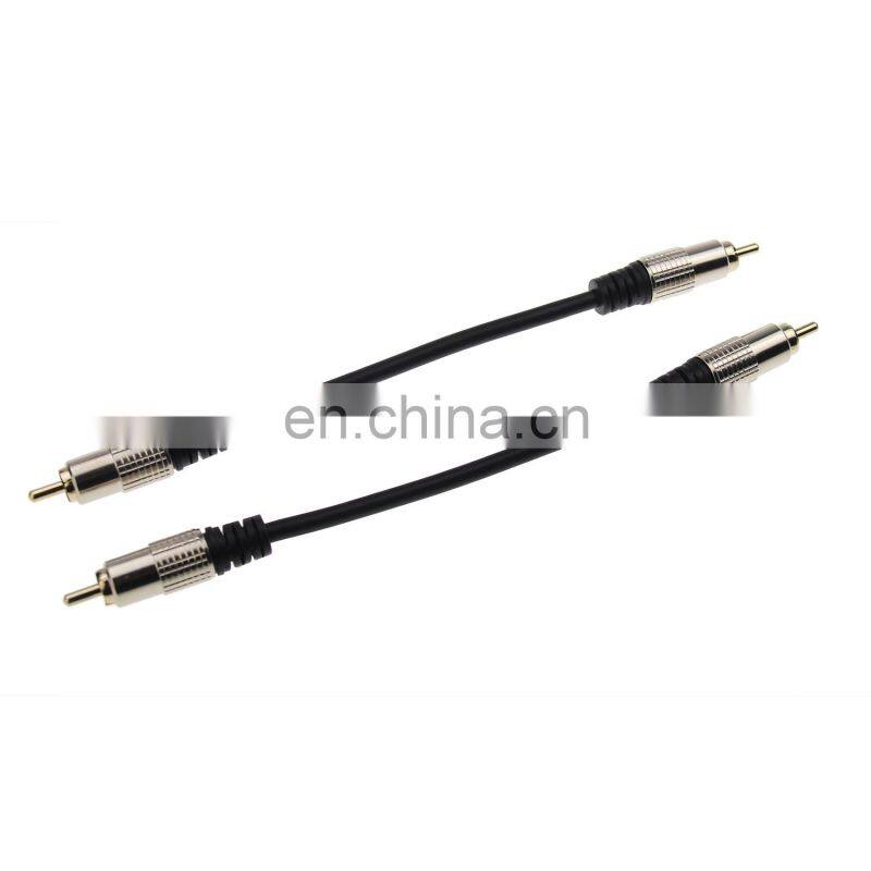 High Quality 1 RCA Male to 1 RCA male Adapter Audio RCA Cable