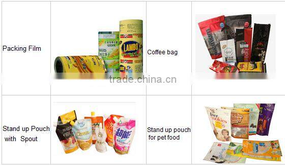 Aluminum Foil laminated food packaging bags with customer printing 3 sides sealed