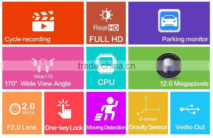 2016 newest FullHD 1080P Recording/ 170 wide view angle/WDR Car Black Box