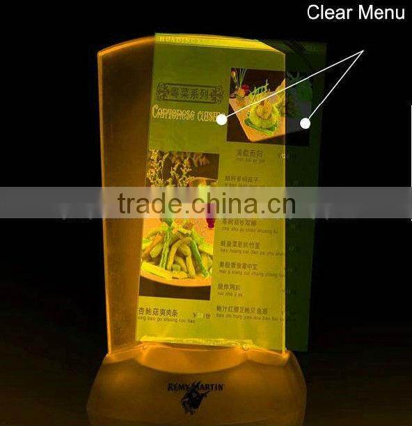 Flashing Porte Menu Holder