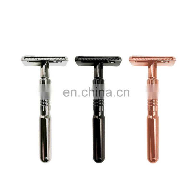high quality women rose gold metal razor Manufactory Wholesale shaving razor with best price