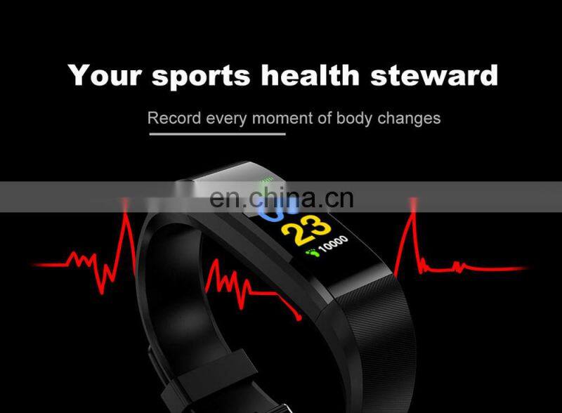 115 Plus Smart Watch Sport Watches Health Smart Wristband Heart Rate Fitness Pedometer Bracelet 115 Plus Smartwatch
