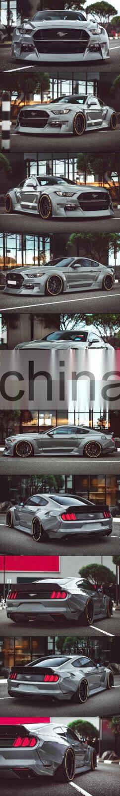 Runde Clinched Style Car Modification Imported Resin Wide Body Wheel Eyebrow Side Skirt Spoiler For 15-17 Ford Mustang Body Kit