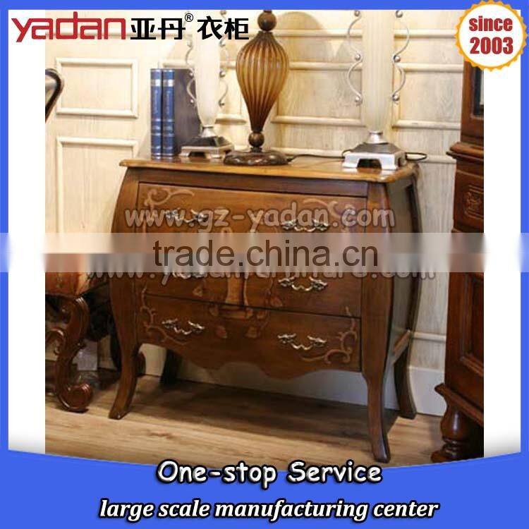 luxury Palace bedroom night stand telephone night table with drawer handles made in China furniture